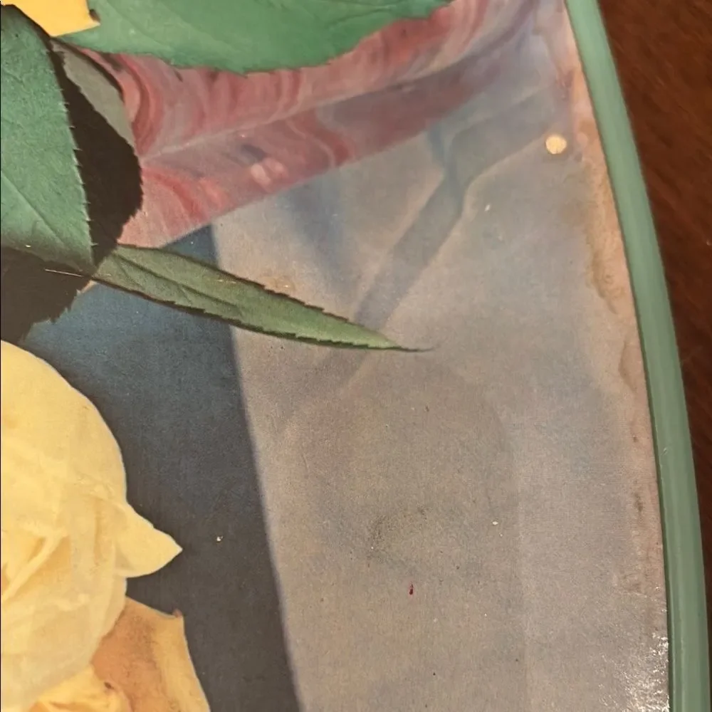 Vintage Floral Tray with Colorful Roses